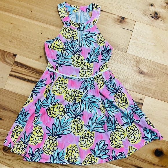 Draper James Pineapple Halter Dress sz 6 EUC - Picture 16 of 16